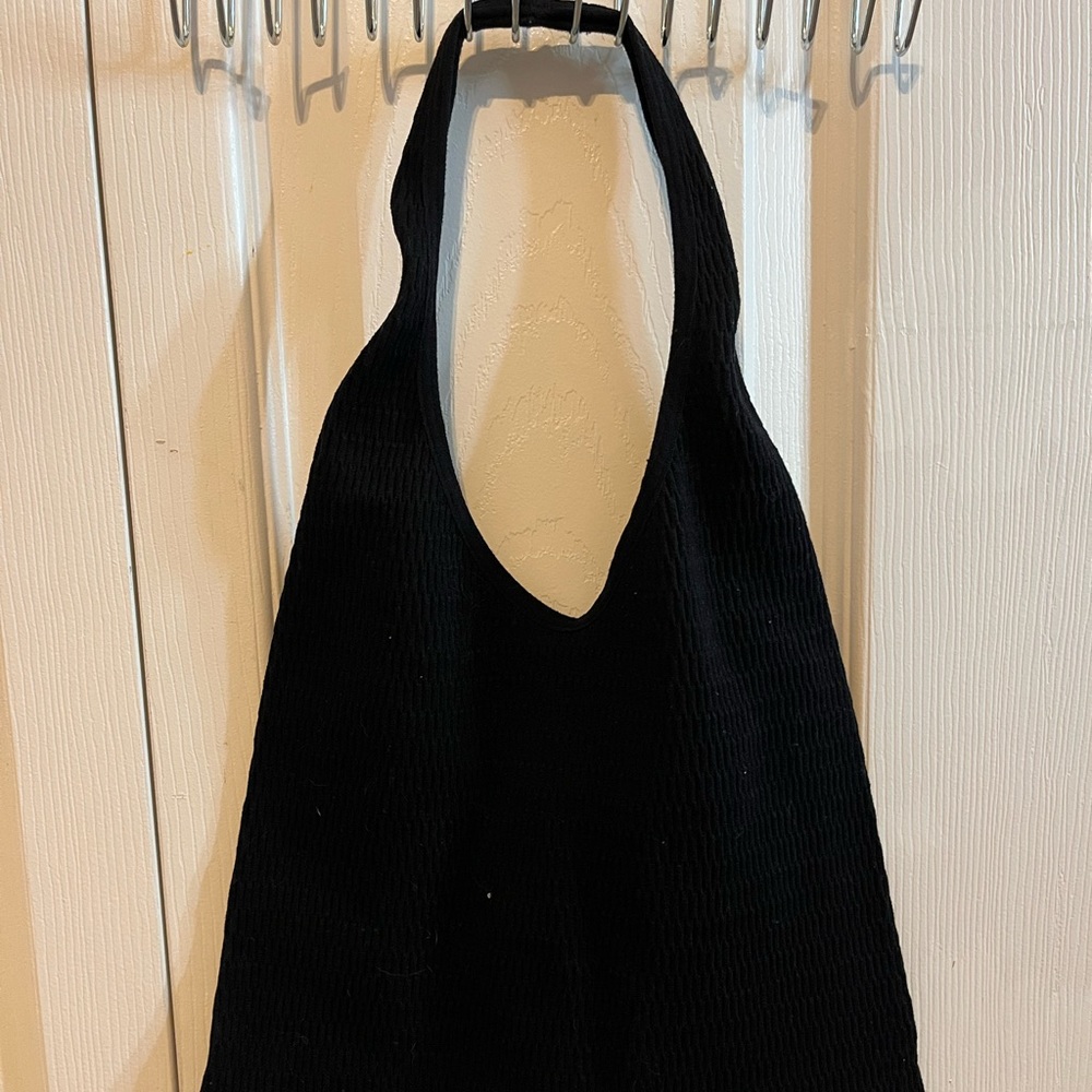 Black Crop Top with Minimalist Design